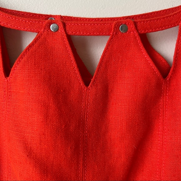 Georces Rech Paris Linen top with cutout and grommet details - Picture 2 of 8